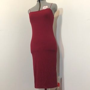 Forever 21 Spaghetti Strap Dress in Burgundy